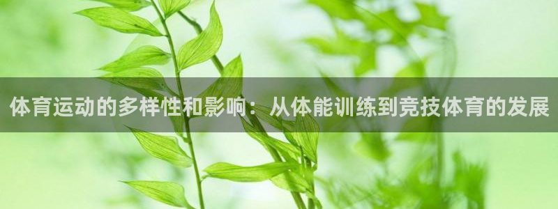 球王会体育：体育运动的多样性和影响：从体能训练到竞技体育的发展
