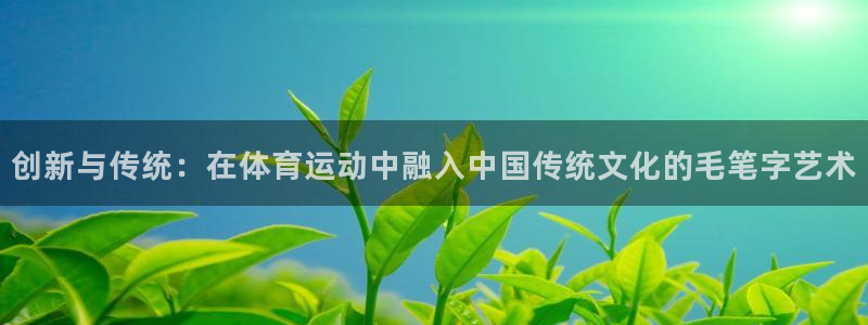球王会体育：创新与传统：在体育运动中融入中国传统文化的毛笔字艺术